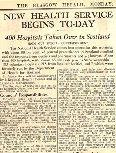 Glasgow Herald, 5 July 1948. 
Credit: The Herald